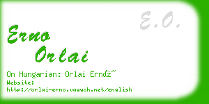 erno orlai business card